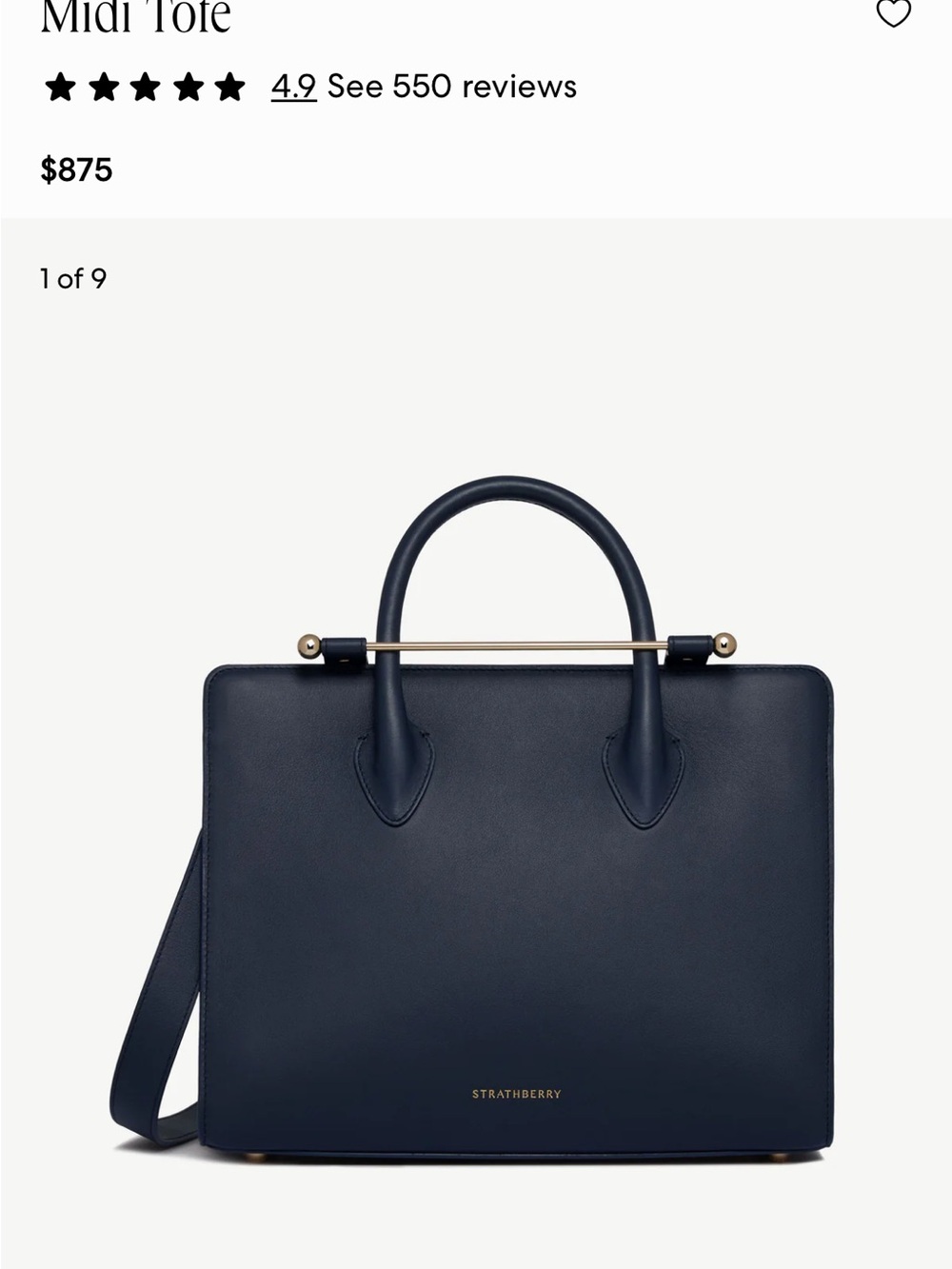 Strathberry midi tote- baby blue - Picture 3 of 3